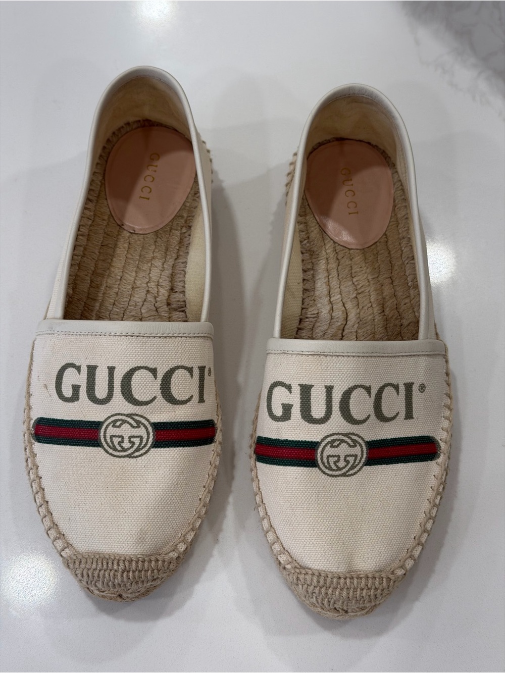 Gucci Cream Canvas Espadrille